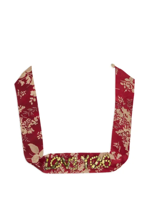 RED(V) floral embellished collar Red QJ0B53JAD