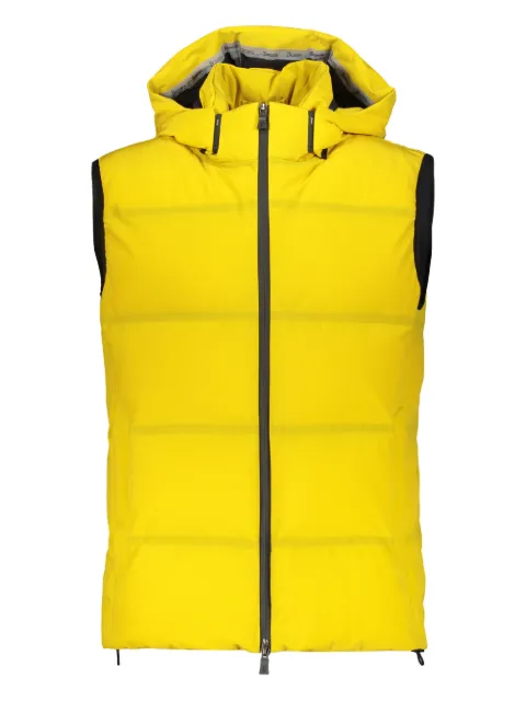Herno hooded down gilet Yellow PI00237UL12590S