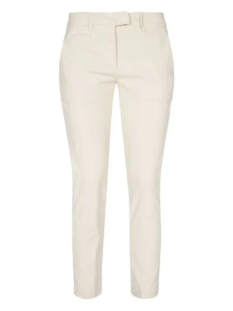 DONDUP cotton-blend slim trousers White DP066VS0030BM5