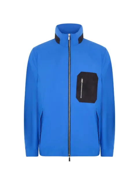 Moorer zip pocket lightweight jacket Blue BRIXP