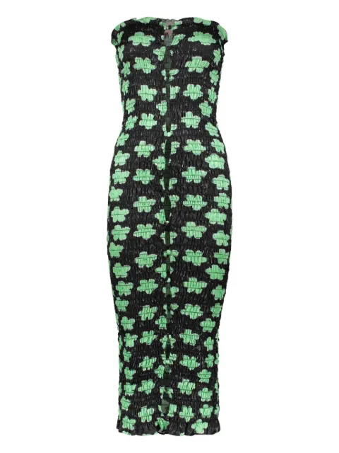 Amy Crookes floral-print midi dress Black ACFW21APDR000107