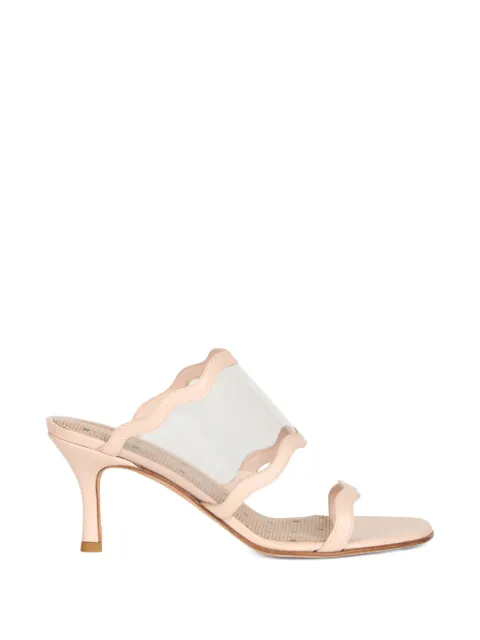 RED(V) scalloped sandals White QS0F02SIA