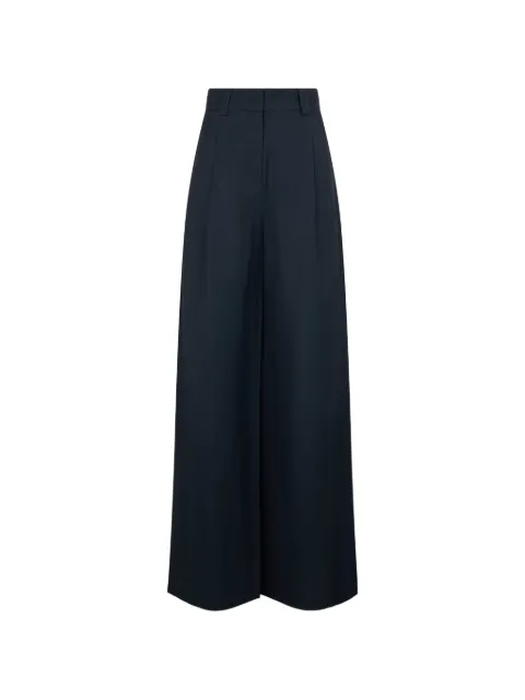 Moorer pleated wide-leg trousers Blue VIVIENSTF