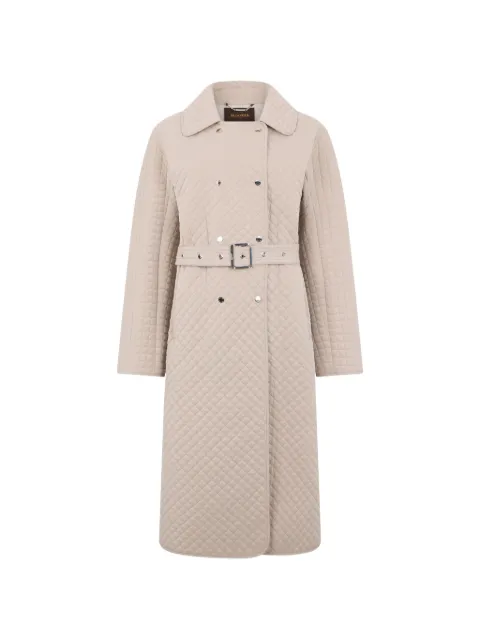 Moorer quilted belted trench coat Neutrals BONNIEOSQ