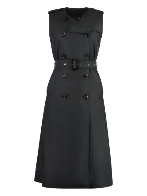 Moorer sleeveless belted trench coat Black AURELIAWK