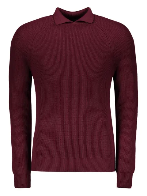 Moorer ribbed-knit sweater Red MENCIIG