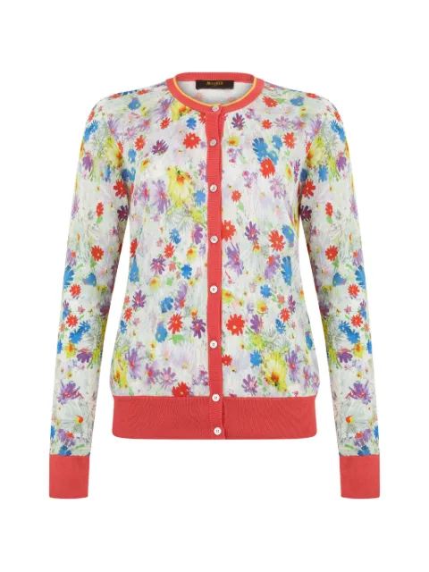 Moorer floral-print button-up cardigan White MAYLEASIL