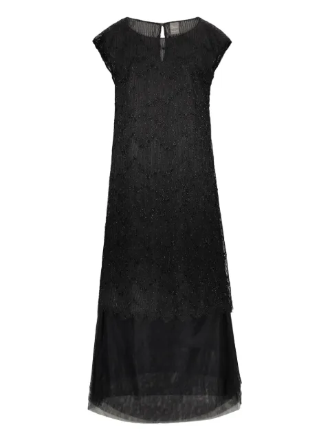 Lorena Antoniazzi lace-panel midi dress Black LH36X143079R