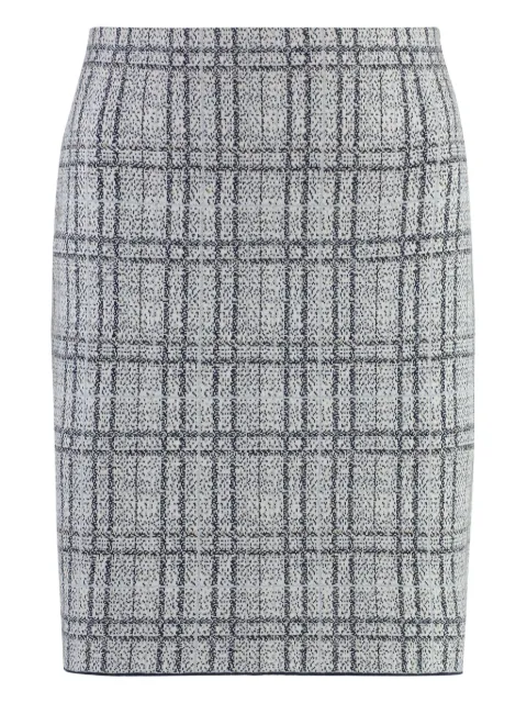 St. John checked pencil skirt White K71AC41