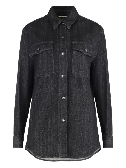Moorer double-pocket denim shirt Blue JOSELYN130