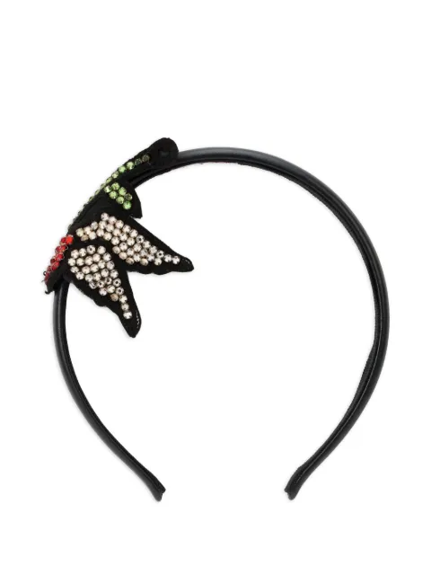 RED(V) flower embellished headband Black QJ0A83XGQ
