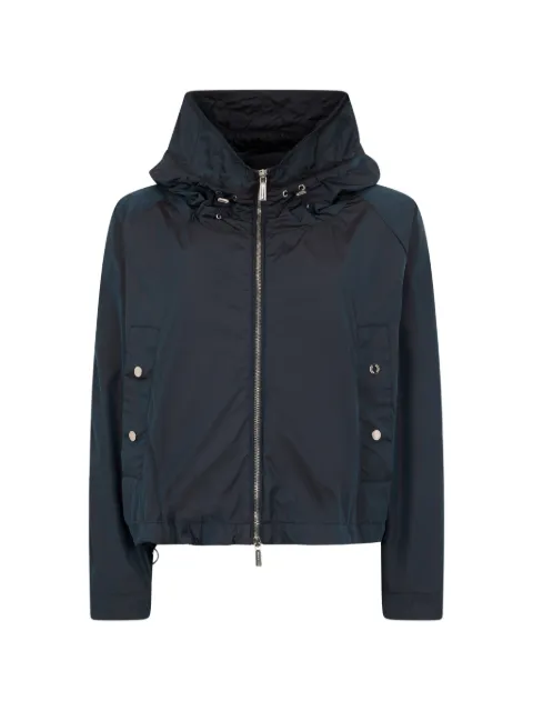 Moorer zip-fastening hooded jacket Blue NINFAEAMC
