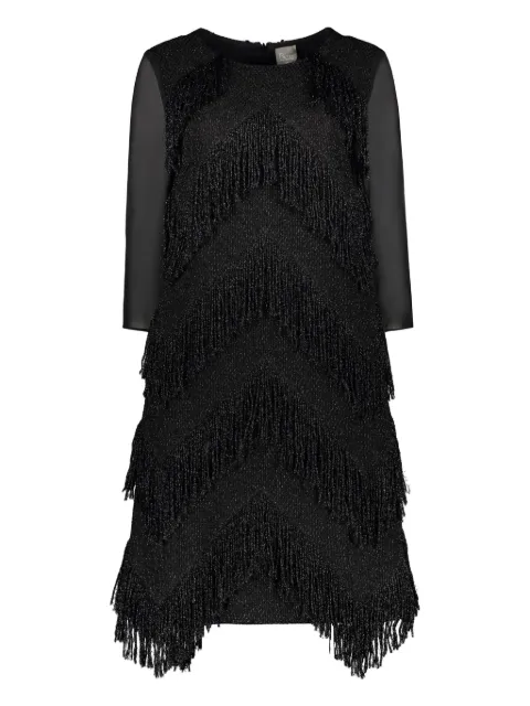 Lorena Antoniazzi fringed dress Black LH36X13076R