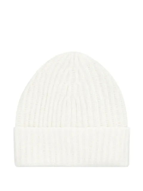 Malo ribbed beanie hat White UTT002S1A20