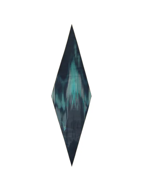 Zegna abstract-print diamond-shaped scarf Blue Z7H5737SBL1