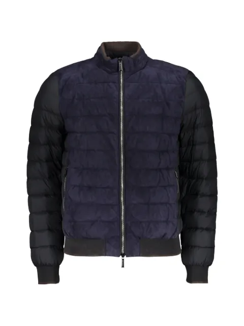 Moorer quilted panelled bomber jacket Black SANTISURG