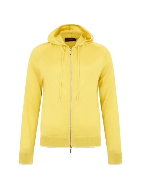 Moorer zip-up hoodie Yellow NIVOLASLK