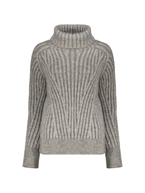 Moorer ribbed-knit roll-neck sweater Grey MISTYWAM