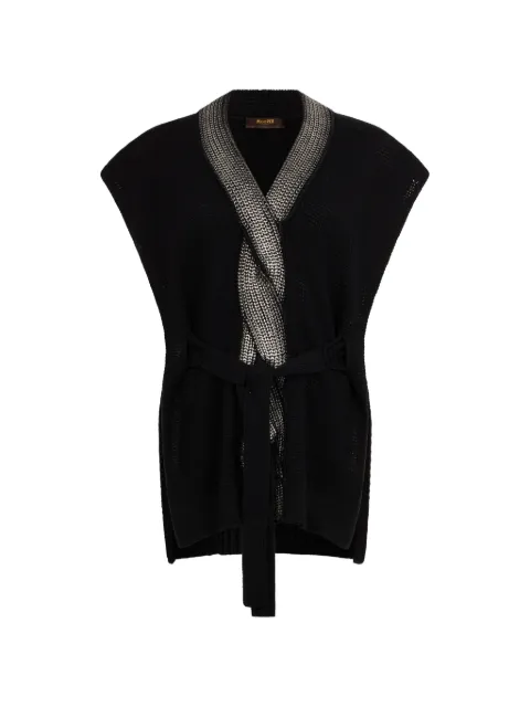 Moorer braided-tie vest Black LAYRASHN