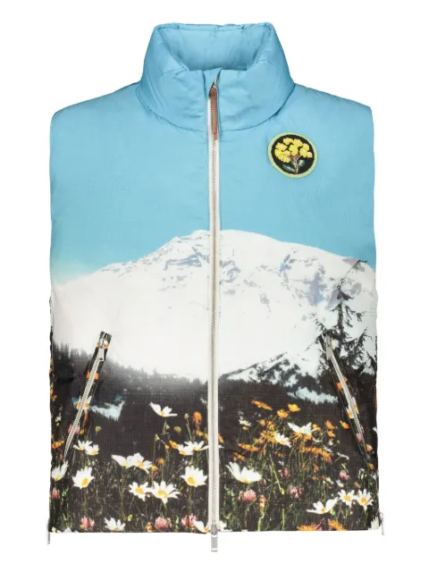 Jil Sander printed gilet Blue J47AF0105J70107