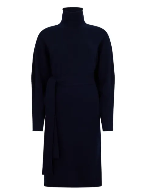 Malo belted roll-neck dress Blue DXS055F1C62