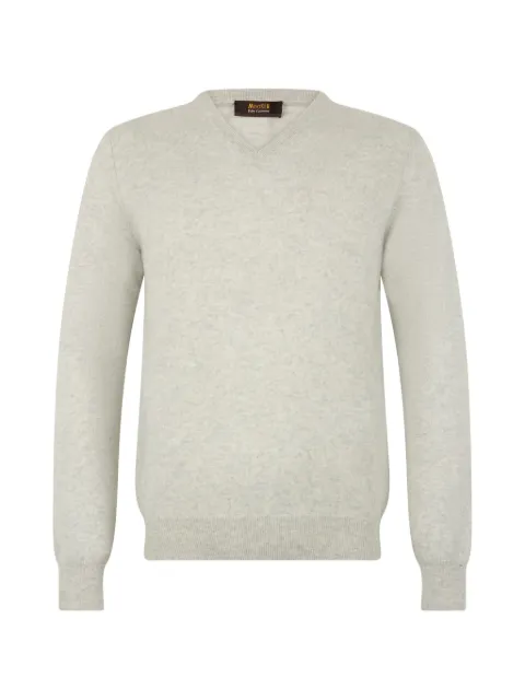 Moorer V-neck sweater White VIRGINIOBC