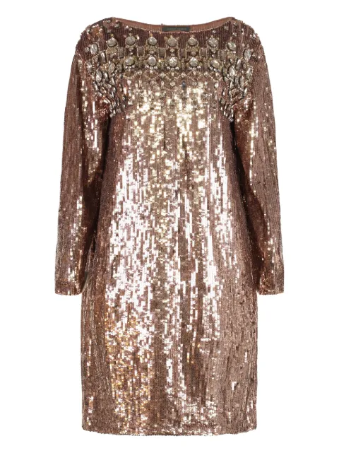 Alberta Ferretti sequin-embellishment midi dress Brown V54330160