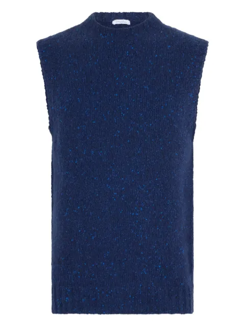 Malo sleeveless speckled vest Blue UXJ025Y1A14