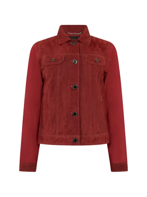 Moorer button suede jacket Red NEHAKMU