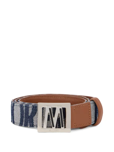 Moorer logo-buckle belt Blue MIKOLJLO