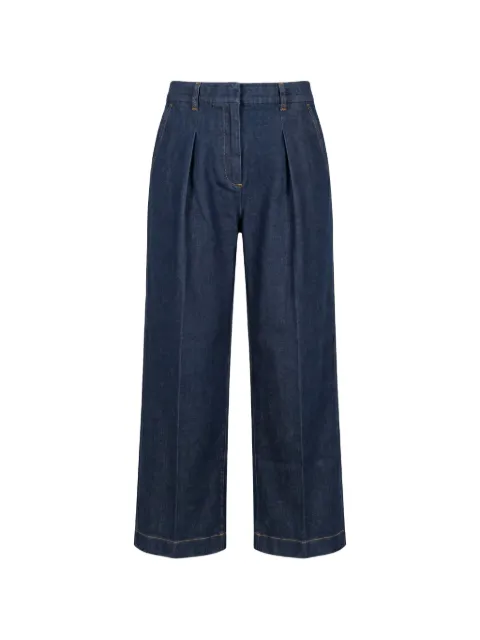 Moorer Loren pleated wide-leg jeans Blue LOREN49