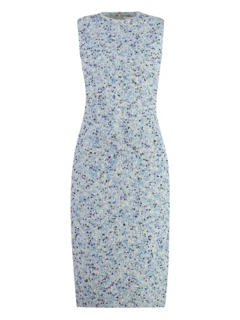 St. John sleeveless speckled midi dress Blue K11A0F1