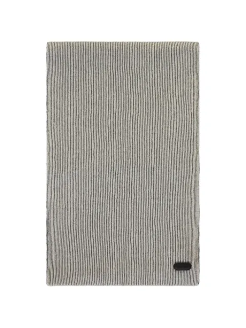 Moorer ribbed-knit scarf Neutrals HOBARTCWV