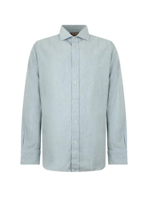 Moorer spread-collar shirt Blue HAROLD65LIGHTDENIM
