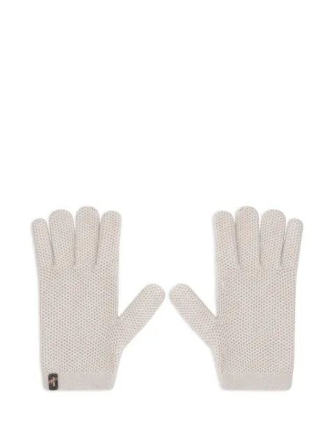 Moorer knitted cashmere gloves Neutrals GUANTOMAGLIACWS