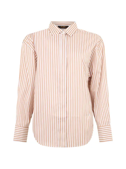 Moorer striped long-sleeve shirt Orange ELSACTP