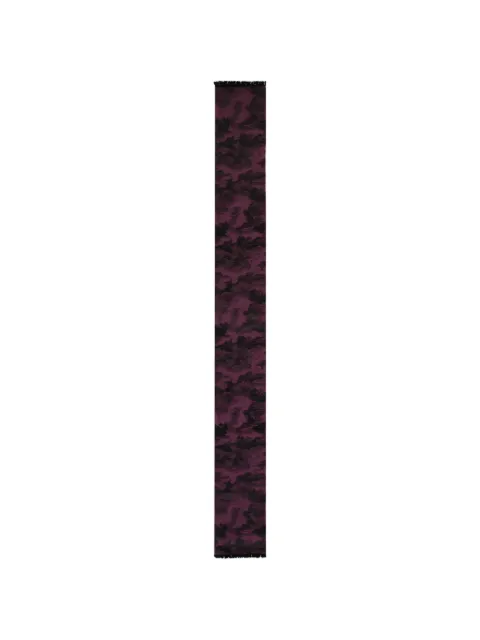 Zegna abstract-print frayed scarf Purple Z5L602WPPU1