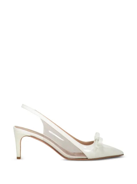 RED(V) bow-detail slingback pumps White QS0C04DXB