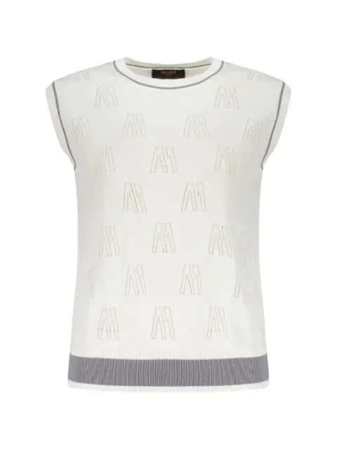 Moorer ribbed knitted top White CORDELIAFXK
