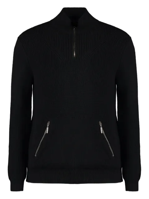 Moorer Cloud zip-neck sweater Black CLOUDHN
