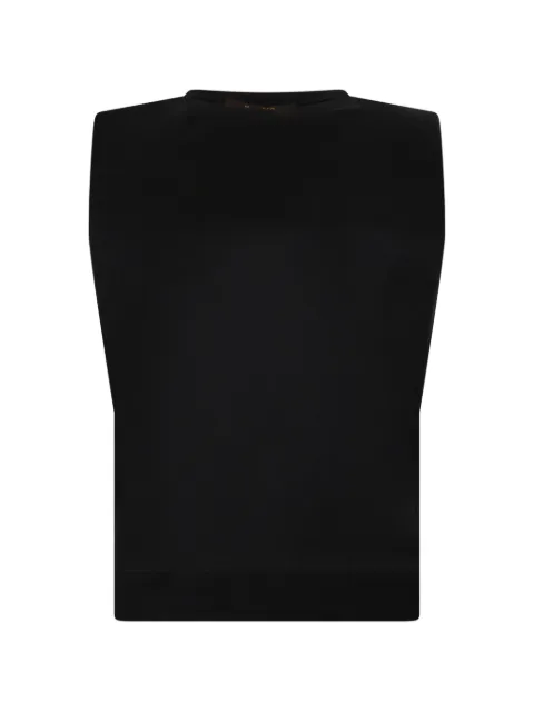 Moorer Aramak padded-shoulder sleeveless vest Black ARAMAK
