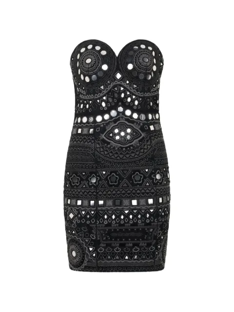 Moschino sweetheart-neck mini dress Black A04320547
