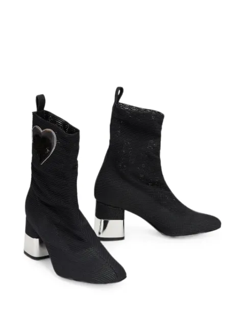 Moschino heart-patch boots Black 4057C17IK