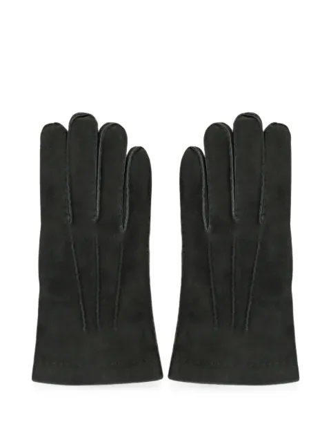 Moorer suede-finish stitched-detail gloves Grey NARTONP2