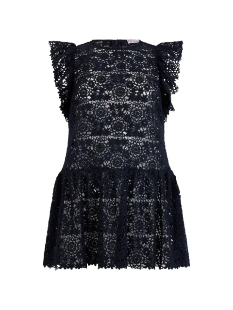 Valentino Garavani ruffled floral mini dress Blue RAA02Q5T9