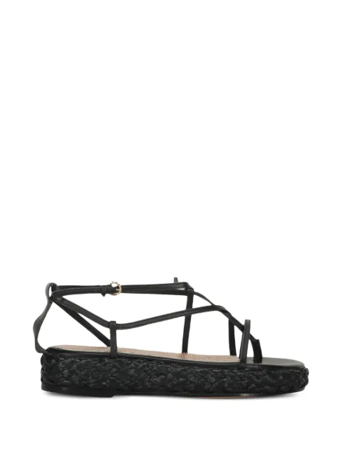 RED(V) braided-sole cage-strap sandals Black QS0F88IZF