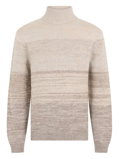 Malo striped turtleneck sweater Neutrals UXC050F1A02
