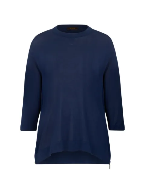 Moorer Charlene crew-neck top Blue CHARLENEFXK