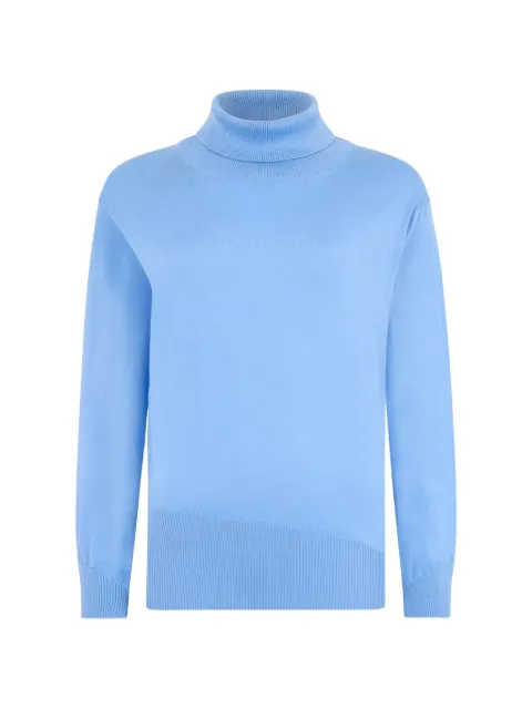 Moorer ribbed roll-neck sweater Blue AVAZEF