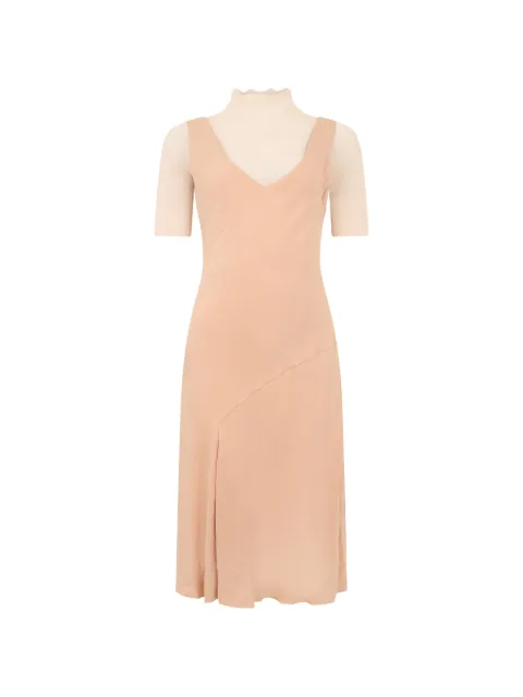 Moschino layered-effect midi dress Neutrals A04147121